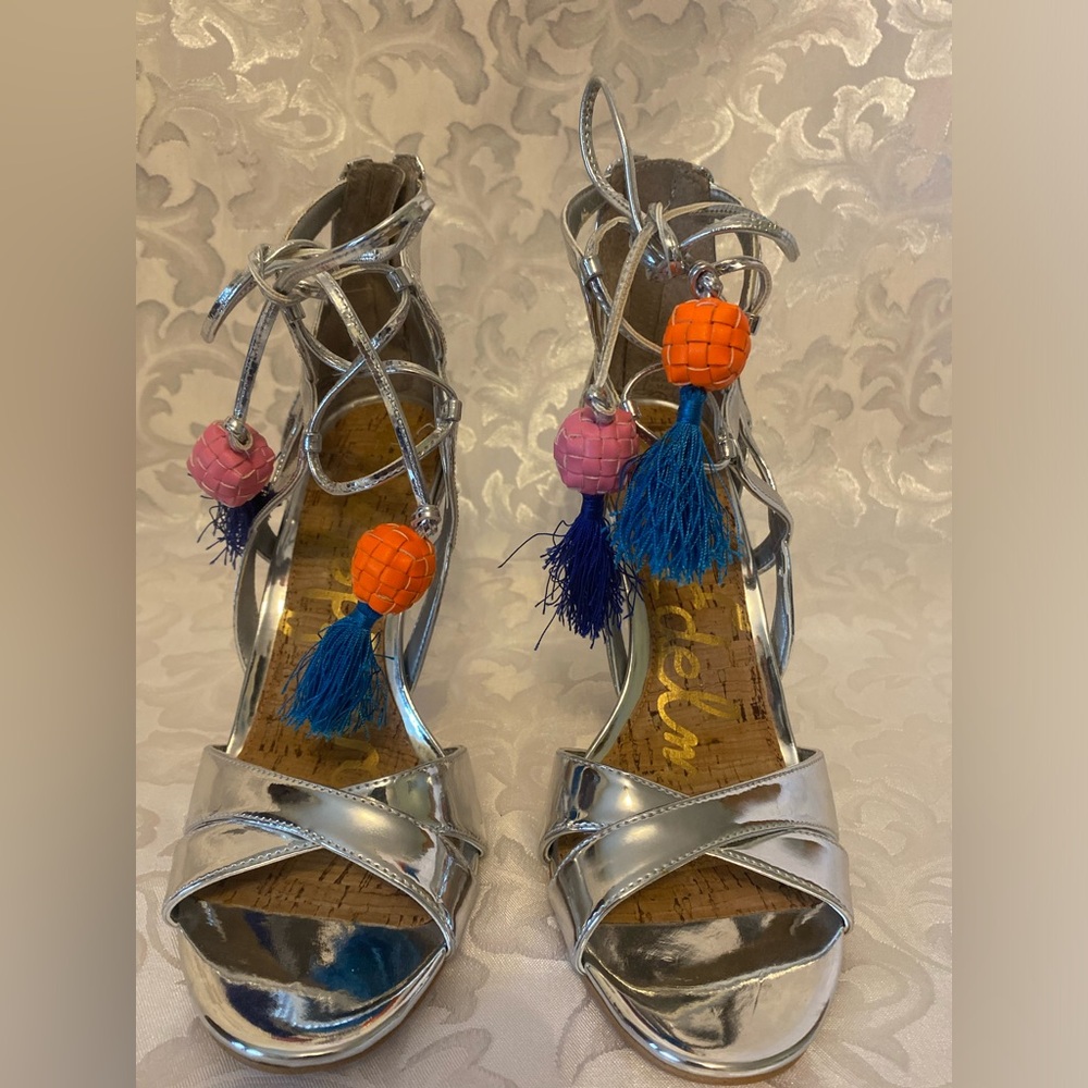 Sam Edelman Azela, Tassel Lace-Up Sandal, Size 8 - Picture 4 of 12
